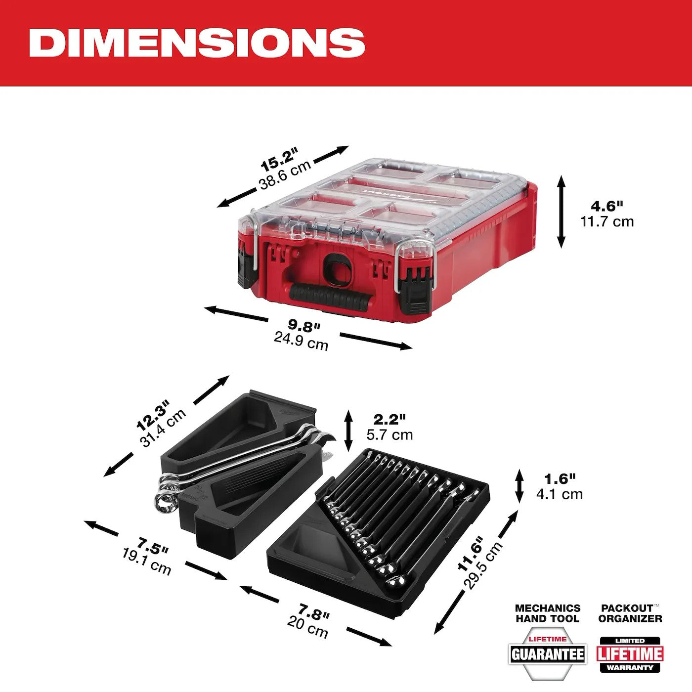 Milwaukee, 48-22-9483 15pc Metric Combination Wrench Set