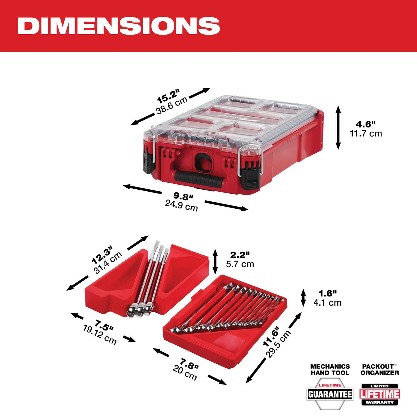 Milwaukee, 48-22-9484 15pc SAE Combination Wrench Set