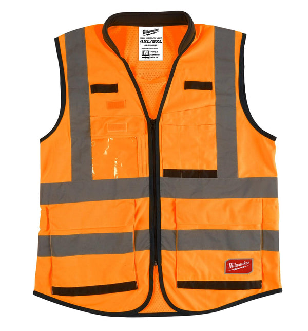 Milwaukee, 48-73-5072 Orange High Visibility Safety Vest L/XL