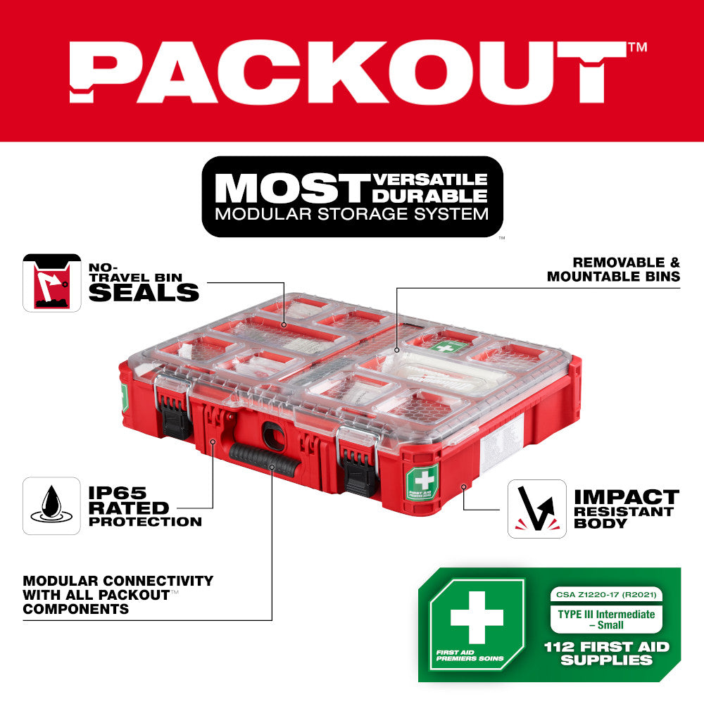 Milwaukee, 48-73-8430N PACKOUT First Aid Kit Type III