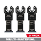 Milwaukee, 49-25-1233 MILWAUKEE® OPEN-LOK™ 1-3/8" TITANIUM CHARGED™ Bi-Metal Multi-Material Multi-Tool Blades (3 pk)