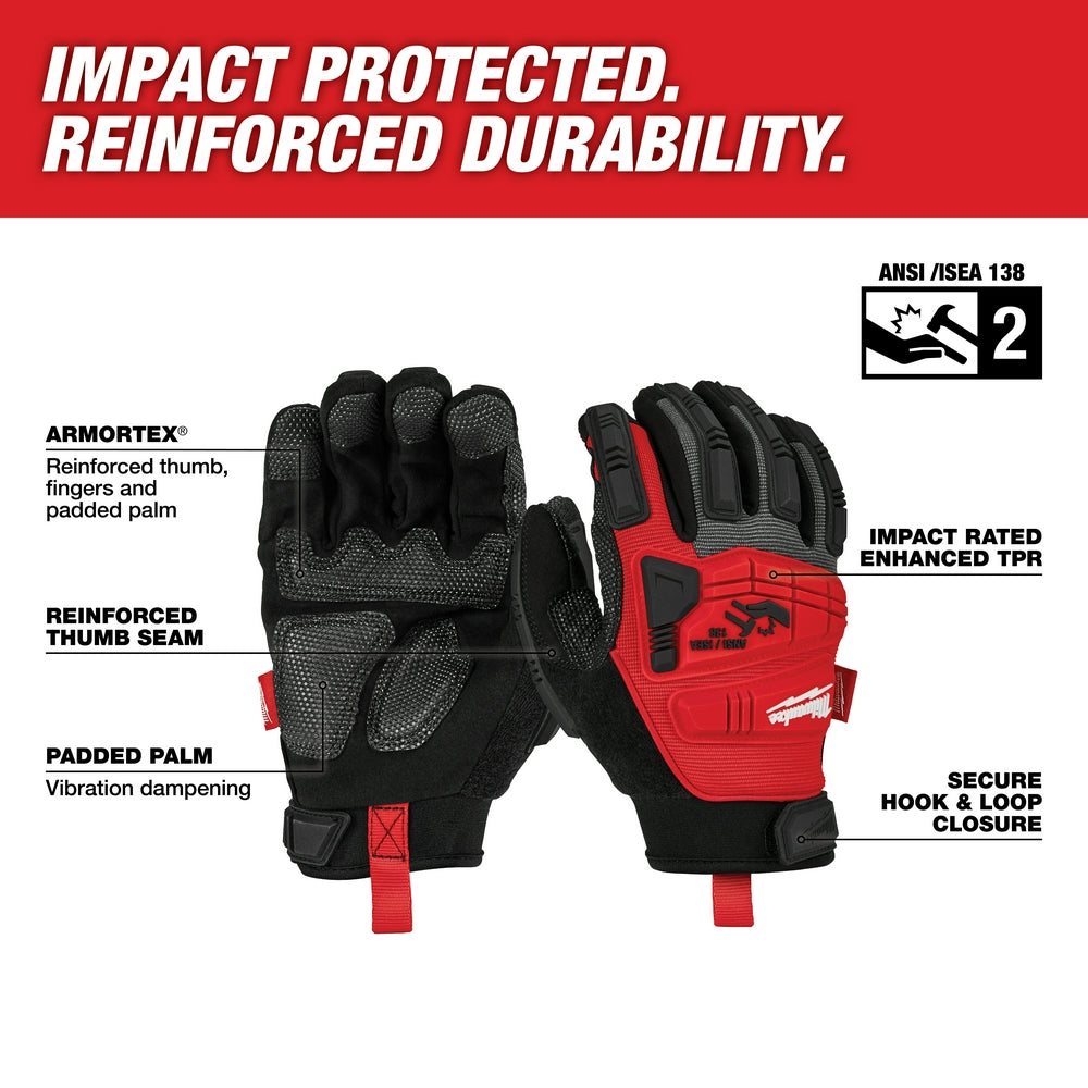 Milwaukee, 48-22-8752 Impact Demolition Gloves - L