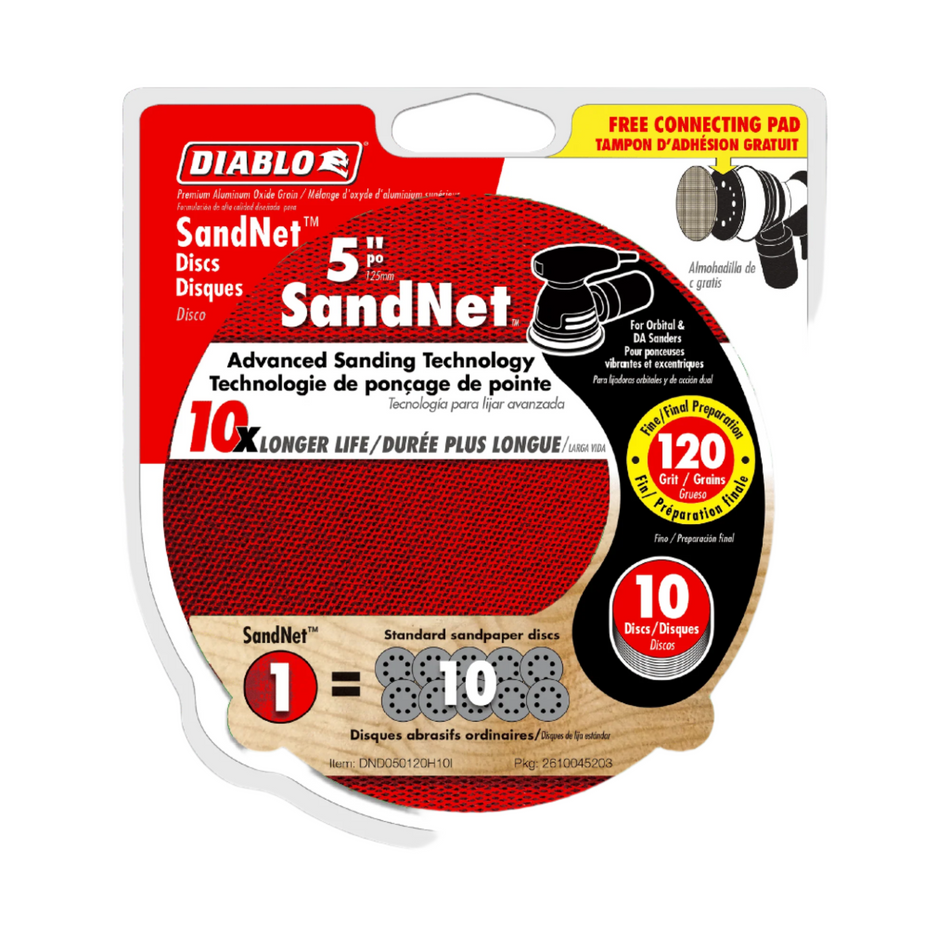 Diablo, DND050120H10I 5'' 120 Grit SandNet™ Discs 10 pk