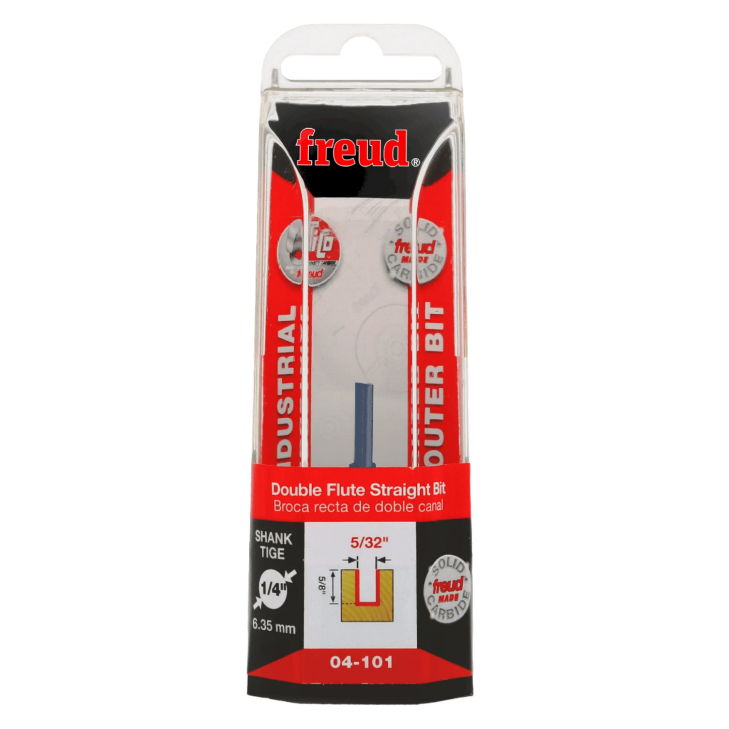 Freud, 04-101 5/32'' Double Flute Straight Router Bit 1/4'' Shank