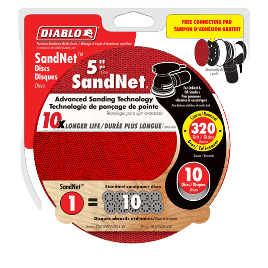 Diablo, DND050320H10I 5'' SandNet™ Disc 320 Grit 10 pk