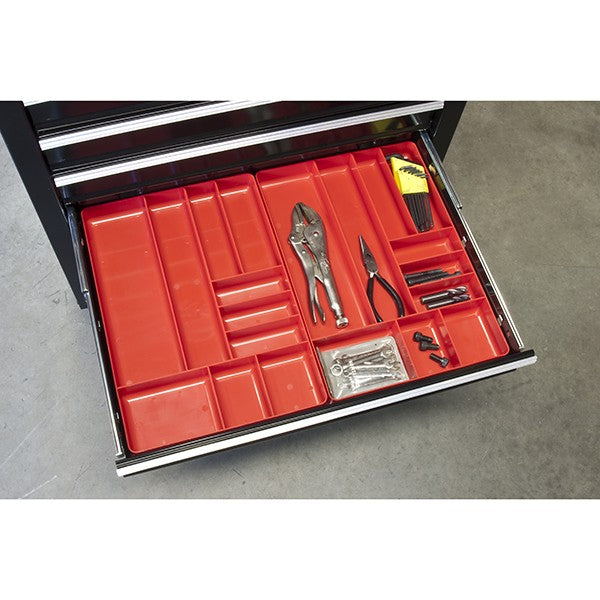 Ernst, 5010 Ten Compartment Organizer Tray - Red