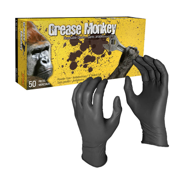 Watson Gloves 5555PF Lg Grease Monkey HD Nitrile Gloves (50-pk)