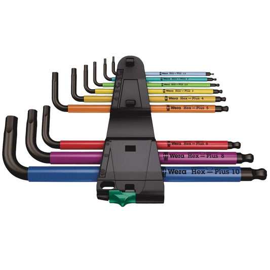 Wera Tools Hex-Plus Hex Key Set - Multi-Colour, 9 Piece