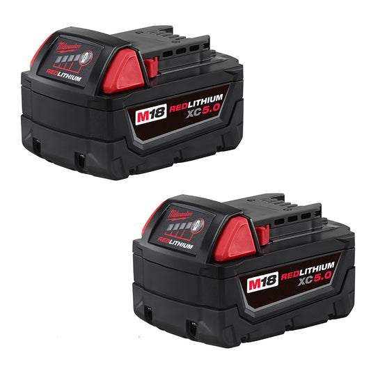 Milwaukee, 48-11-1852 M18 REDLITHIUM XC 5.0Ah Extended Capacity Battery Pack (2 Piece)