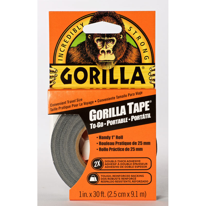 Gorilla, 61-01002 Black Duct Tape Handy Roll 1-inch x 30-ft