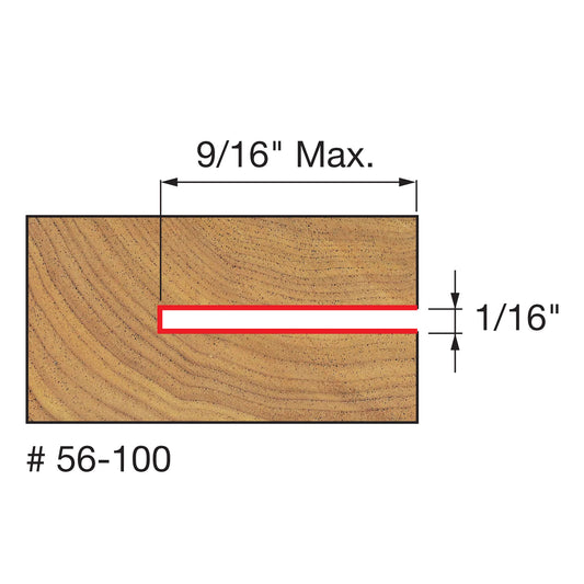 Freud, 56-100 1/16'' Three Wing Slotting Cutter 5/16'' Bore 13201