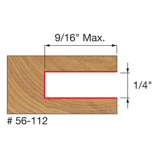 Freud, 56-112 1/4'' Three Wing Slotting Cutter 5/16'' Bore