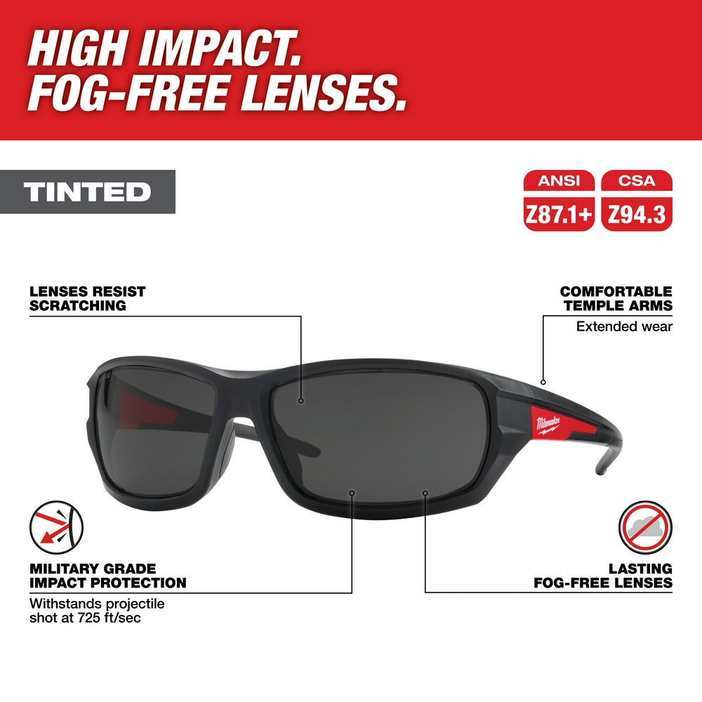 Milwaukee, 48-73-2025 Tinted High Performance Safety Glasses