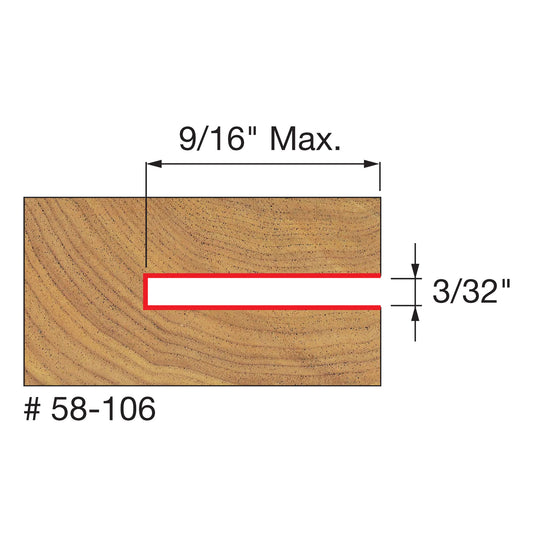 Freud, 58-106 3/32'' Four Wing Slotting Cutter 5/16'' Bore