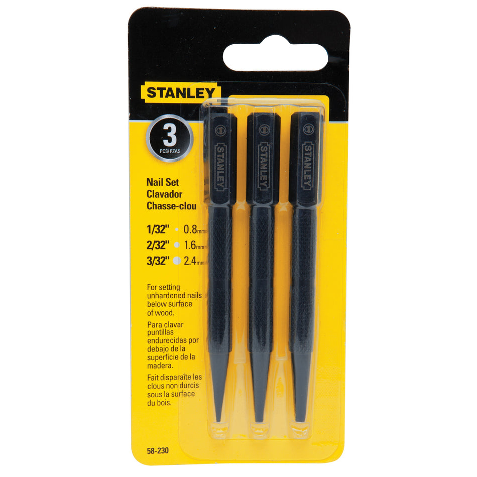 Stanley, 58-230 Ensemble de 3 clous à poignée coussinée 010395020