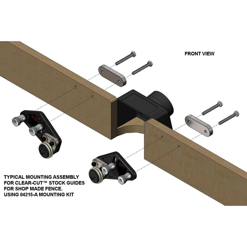 JessEm, 04216 Clear-Cut Stock Guide Mounting Kit for Shop Made Fence