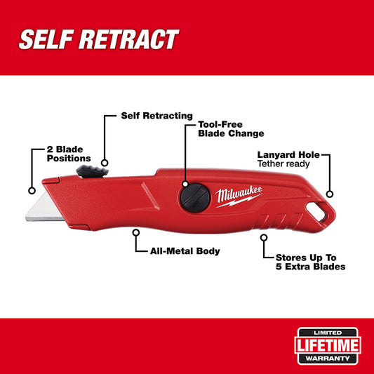 Milwaukee, 48-22-1512 Self Retracting Utility Knife