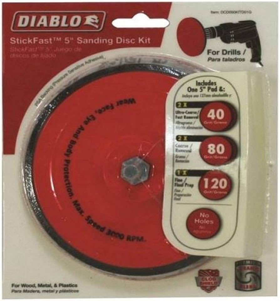 Diablo Kit de disques abrasifs StickFast 5'' 14865