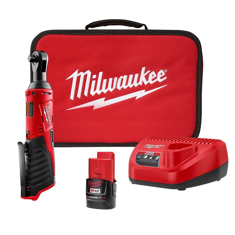 Milwaukee 2457-21 M12 3/8in Cordless Ratchet CP1.5 Kit