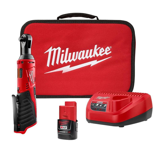 Milwaukee 2457-21 M12 3/8in Cordless Ratchet CP1.5 Kit