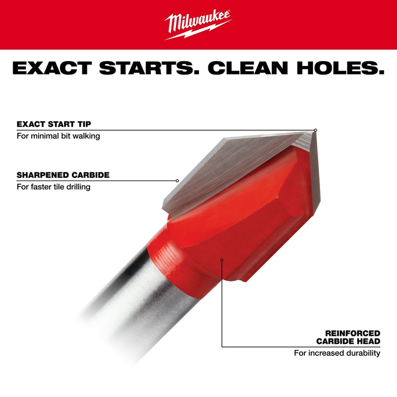 Milwaukee glass clearance drill bit