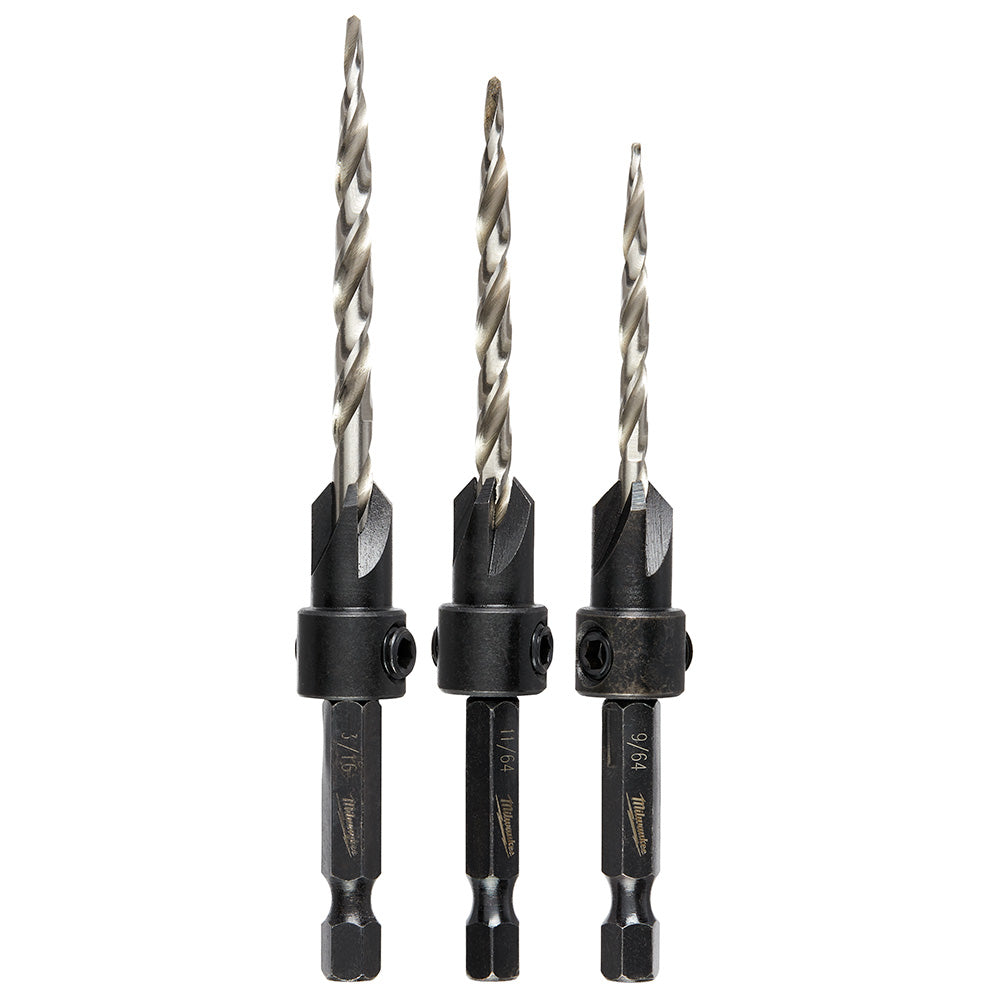 Milwaukee, 48-13-5003 Countersink Set 3pc #6/#8/#10