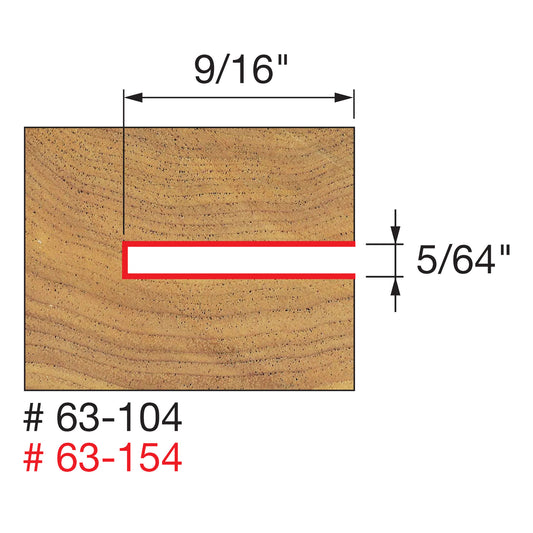Freud, 63-154 5/64'' Slotting Cutter Router Bit Set 1/2'' Shank