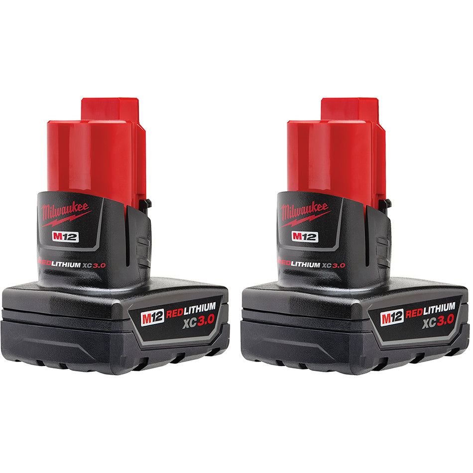 Milwaukee, 48-11-2412 Batterie M12 REDLITHIUM XC - paquet de 2