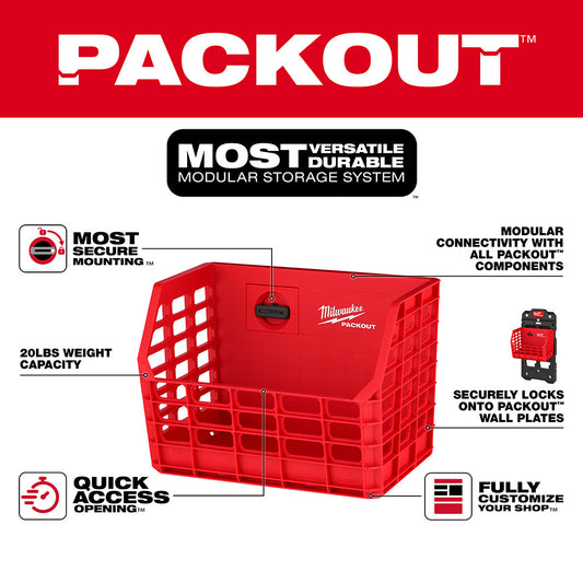 Milwaukee, 48-22-8342 PACKOUT Compact Wall Basket