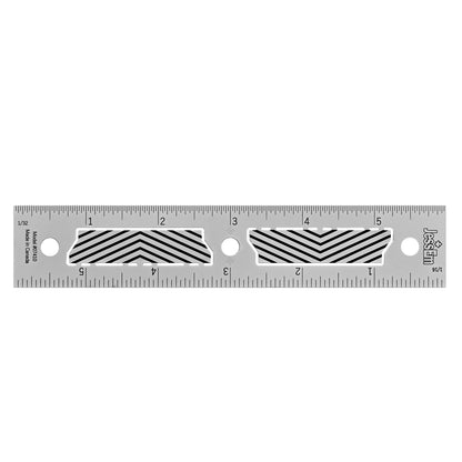 JessEm Imperial Stainless Steel Precision Rulers with Flex Grip