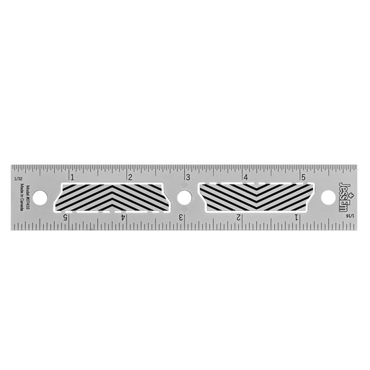 JessEm Imperial Stainless Steel Precision Rulers with Flex Grip