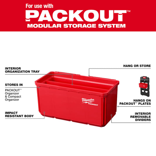 Milwaukee, 48-22-8063 PACKOUT Grand ensemble de bacs - paquet de 2