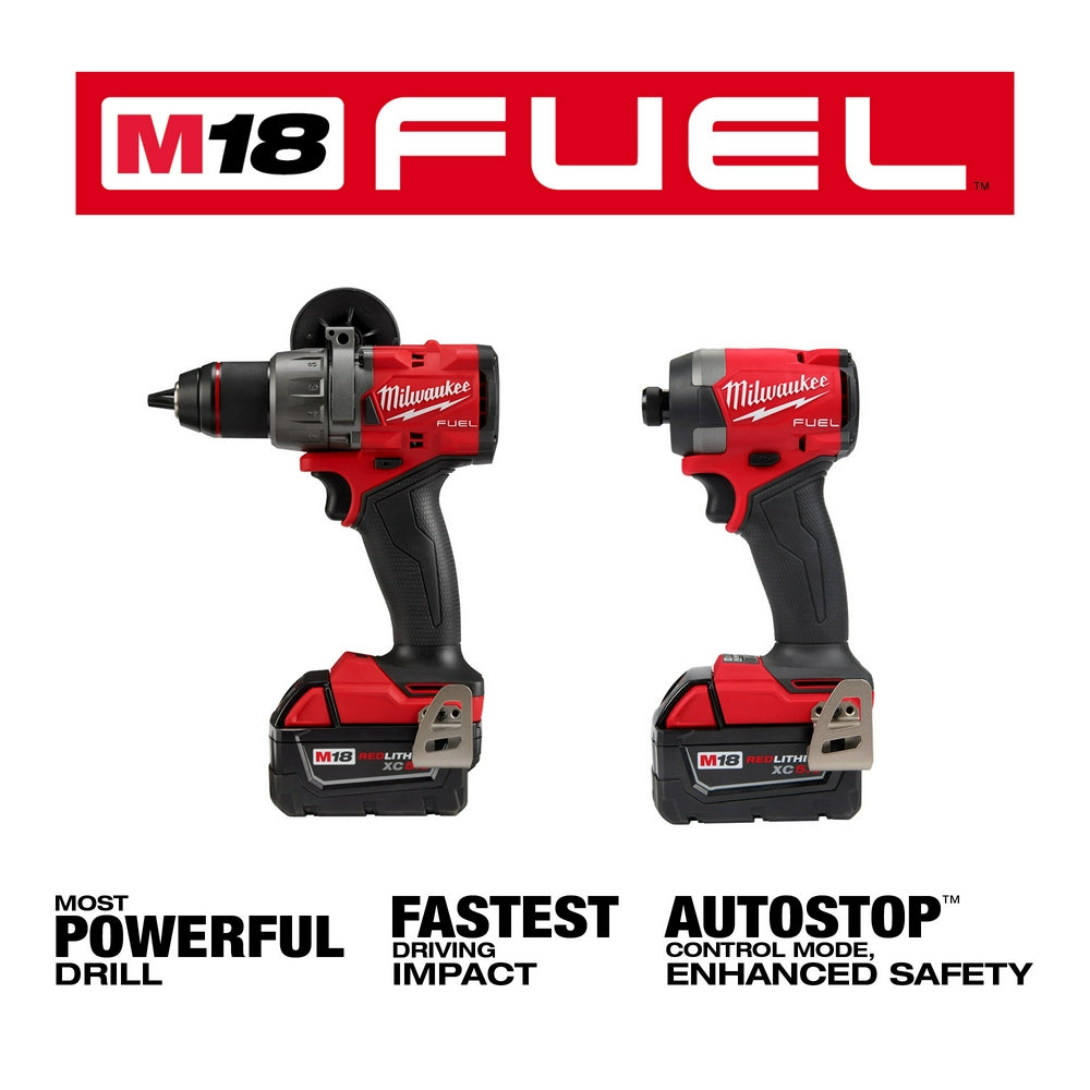 Milwaukee, 3697-22 M18 FUEL 18-Volt Lithium-Ion Brushless Cordless Hammer Drill and Impact Driver Combo Kit