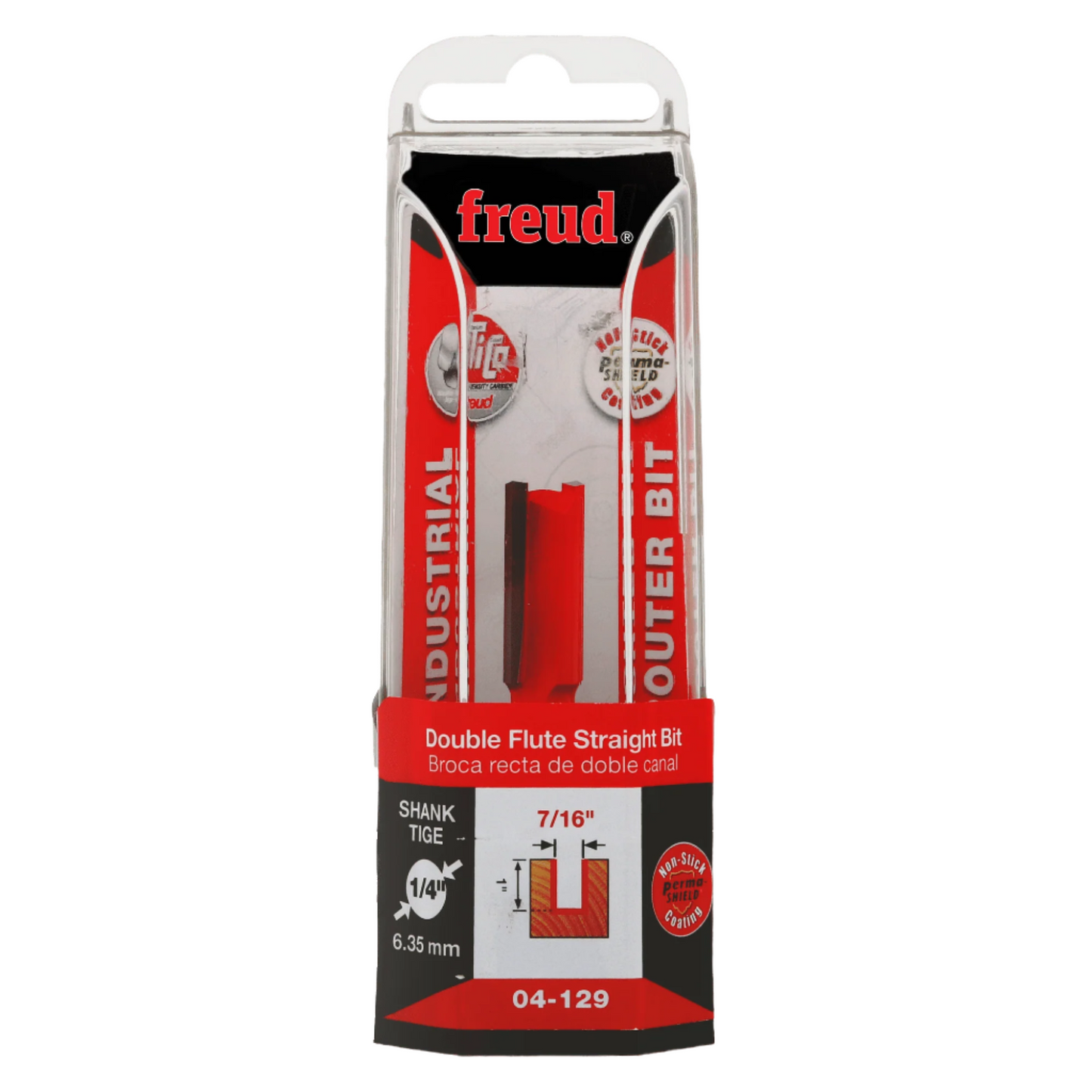 Freud, 04-129 7/16'' Double Flute Straight Router Bit 1/4'' Shank