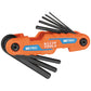 Klein Tools Compact Folding Hex Key Set, SAE and Metric Model # 70542