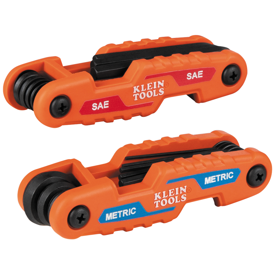 Klein Tools Compact Folding Hex Key Set, SAE and Metric Model # 70542