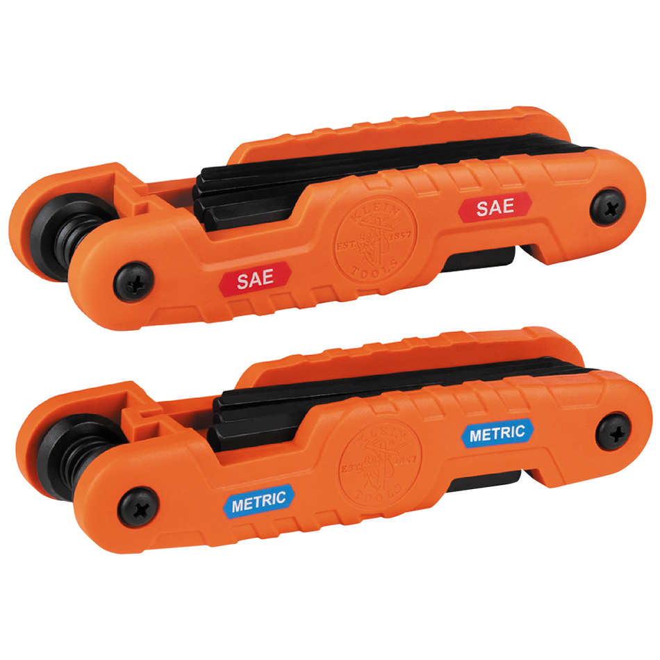 KLEIN TOOLS 70552 Pro Folding Hex Key Set, SAE and Metric