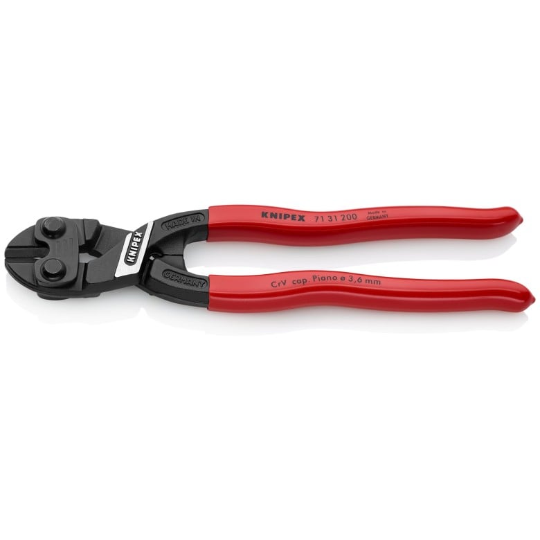 Knipex 8" CoBolt® High Leverage Compact Bolt Cutters-Notched Blade 71 31 200