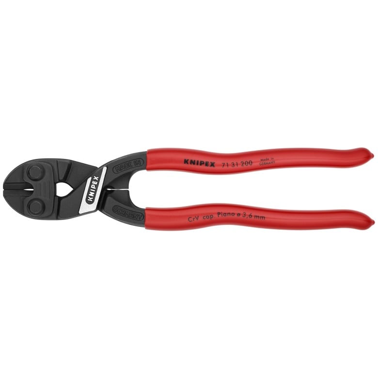 Knipex 1/10 8" CoBolt® High Leverage Compact Bolt Cutters-Notched Blade 71 31 200