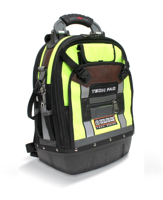 Veto Pro, Tech Pac Hi-Viz Yellow Backpack Tool Bag