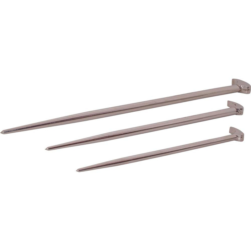 Gray Tools, 73923 3-pc Nickel Plated Rolling Head Pry Bar Set