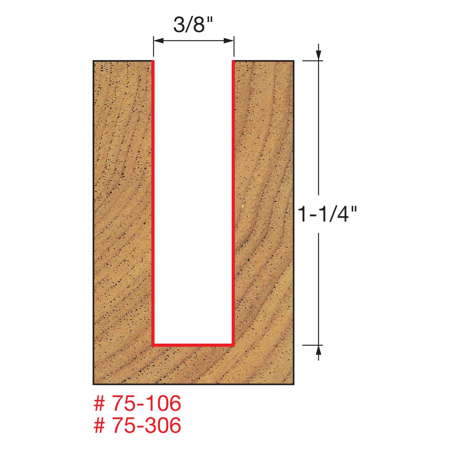 Freud, 75-306 Embout hélicoïdal 3/8'' / Triple Flûte Tige 1/2'' 13731