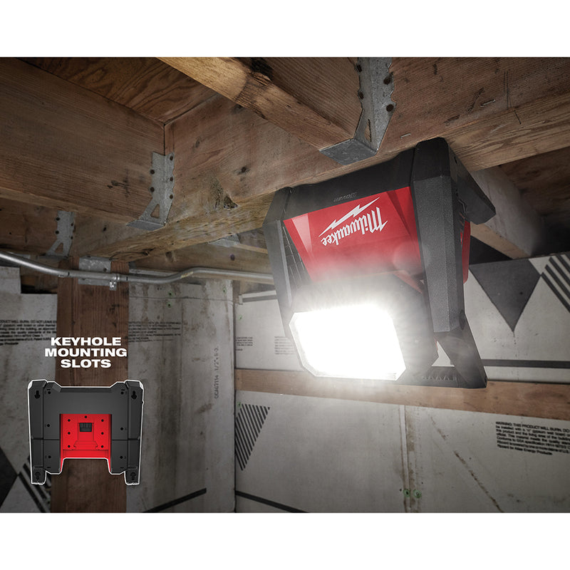 Milwaukee, 2366-20 M18 18 Volt Lithium-Ion Cordless ROVER Dual Power Flood Light - Tool Only 75028