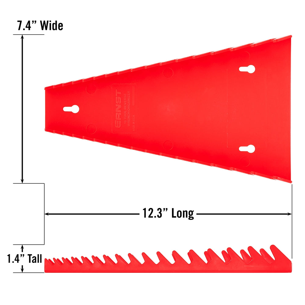 Ernst, 5160 16 Tool Reverse Wrench Tray-Red