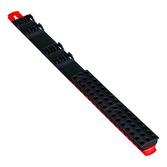 Ernst, 5731 18" 60 Tool Magnetic Bit Bar - Black/Red