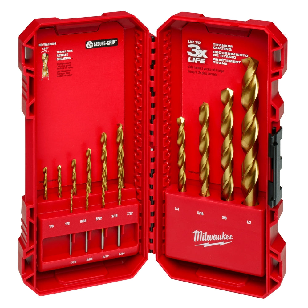 Milwaukee, 48-89-0011 Thunderbolt Titanium Drill Bit Set – 14PC