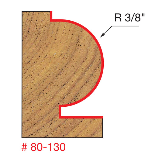 Freud, 80-130 3/8'' Radius Traditional Beading Router Bit 1/2'' Shank