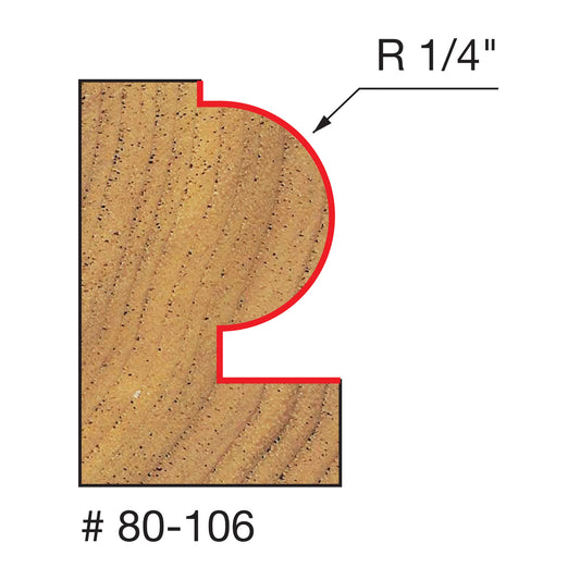 Freud, 80-106 1/4'' Radius Traditional Beading Router Bit 1/4'' Shank