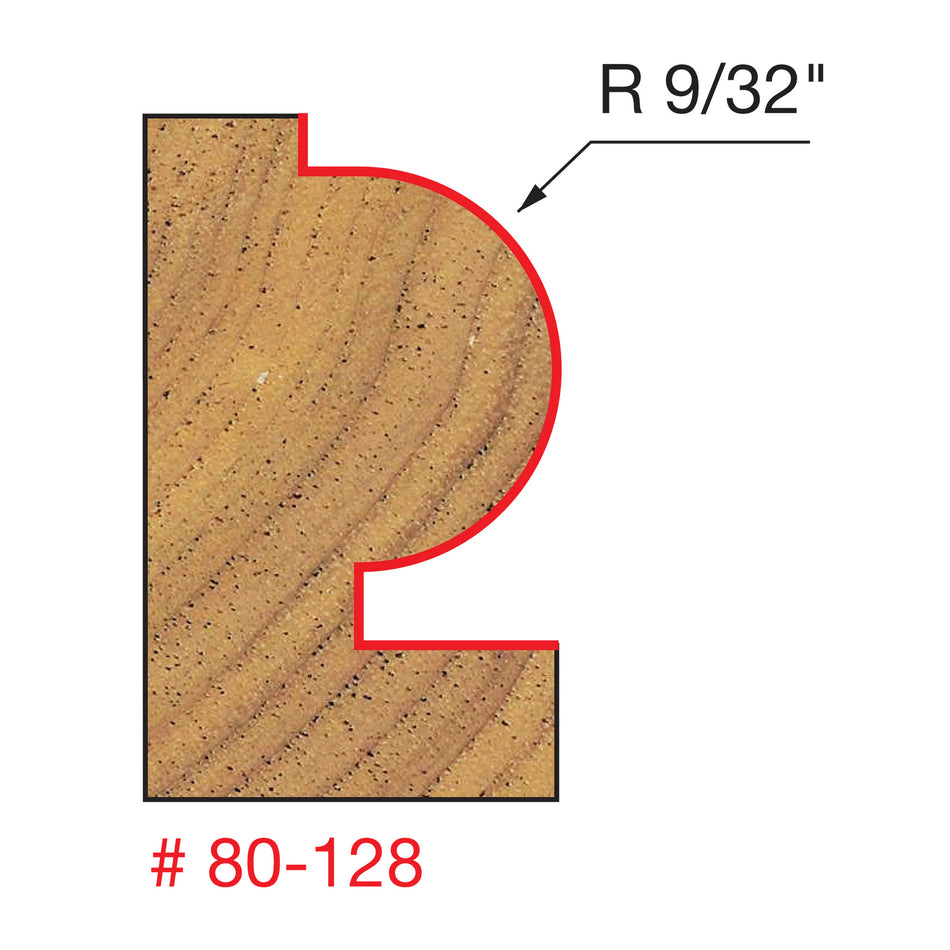 Freud, 80-128 Mèche à perles traditionnelle à rayon de 9/32'', tige de 1/2'' 13597