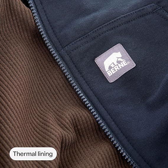 Berne Heritage Thermal Lined Full Zip Hooded Sweatshirt